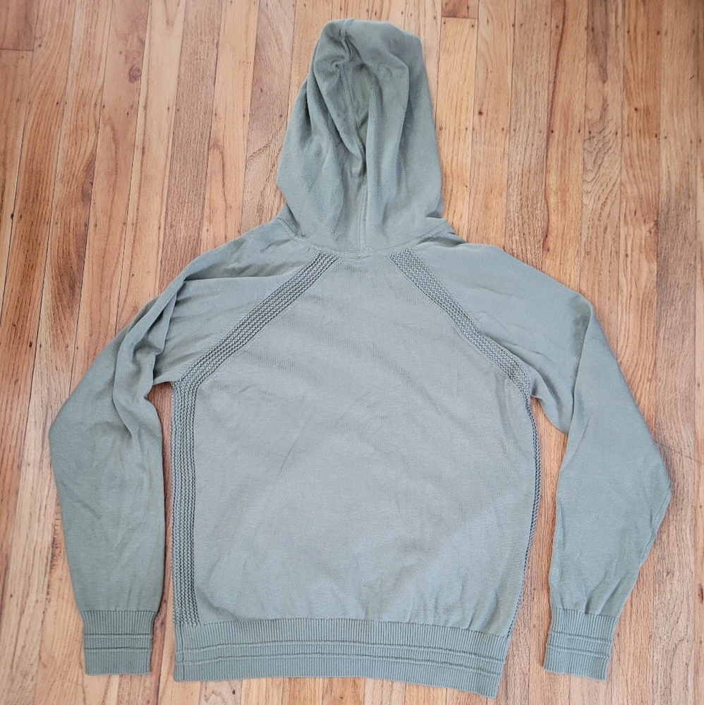 Athleta Hooded Pullover Sweater/Sweatshirt w/ Kangaroo Pocket Green Size M
